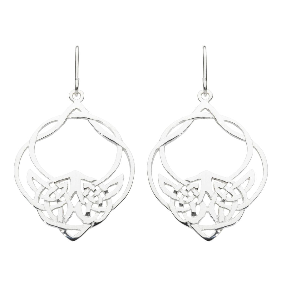 Heritage Lili Celtic Large Open Woven Sterling Silver Drop Earrings - Eagle and Pearl Jewelers