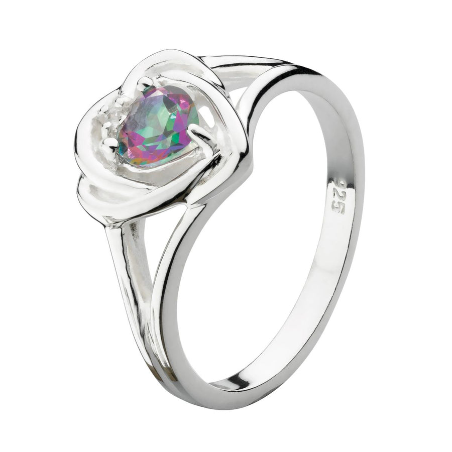 Heritage Mystic Topaz Sterling Silver Ring - Eagle and Pearl Jewelers