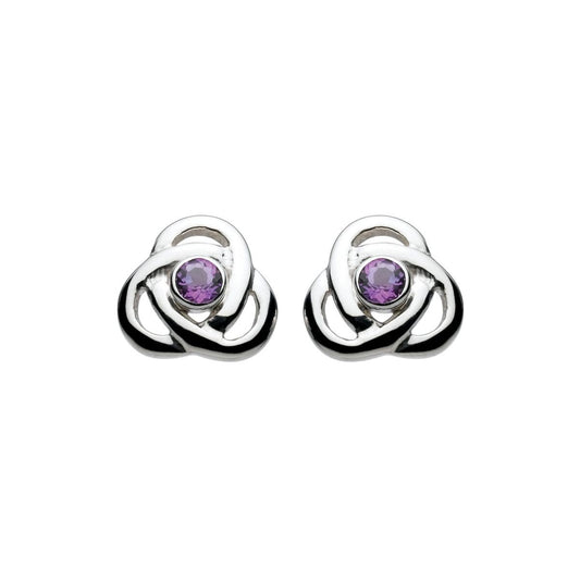 Heritage Oona Knot Amethyst Sterling Silver Stud Earrings - Eagle and Pearl Jewelers