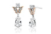 Kensington Fife Tiara Sterling Silver and Welsh Gold Drop Earrings - Eagle and Pearl Jewelers
