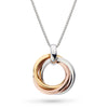 Kit Heath Bevel Cirque Trilogy Sterling Silver and 18kt Gold Plate 18" Necklace - Eagle and Pearl Jewelers