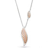 Kit Heath Blossom Eden Blush 18kt Rose Gold Plate Double Leaf Sterling Silver Necklace - Eagle and Pearl Jewelers