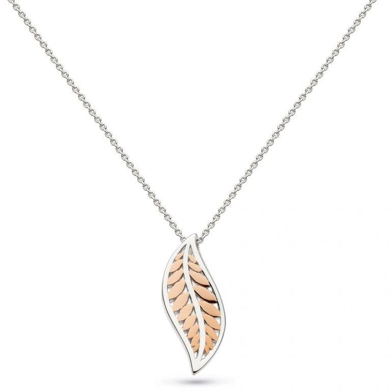 Kit Heath Blossom Eden Blush 18kt Rose Gold Plate Leaf Sterling Silver 18" Necklace - Eagle and Pearl Jewelers