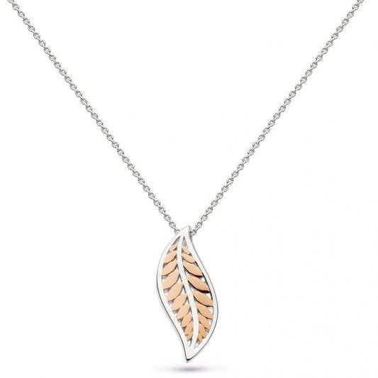 Kit Heath Blossom Eden Blush 18kt Rose Gold Plate Leaf Sterling Silver 18" Necklace - Eagle and Pearl Jewelers