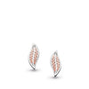 Kit Heath Blossom Eden Blush 18kt Rose Gold Plate Leaf Sterling Silver Stud Earrings - Eagle and Pearl Jewelers