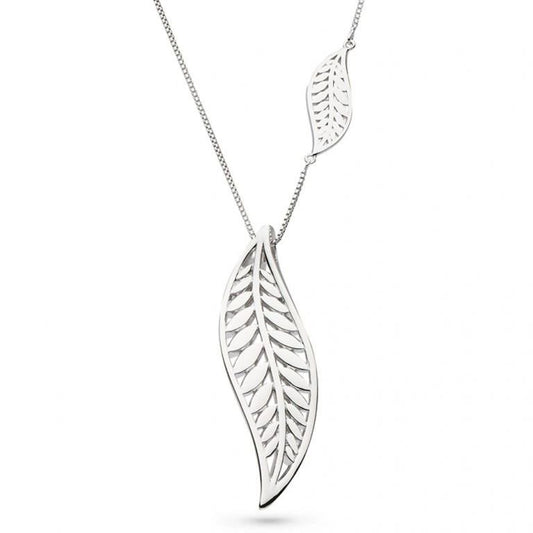 Kit Heath Blossom Eden Grande Leaf 30" Sterling Silver Necklace - Eagle and Pearl Jewelers