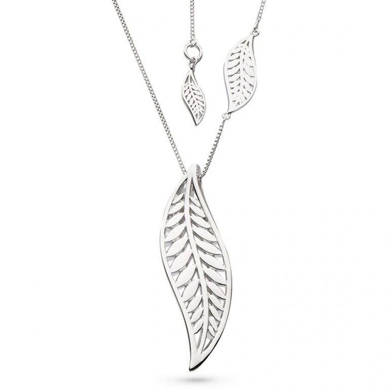 Kit Heath Blossom Eden Grande Leaf 30" Sterling Silver Necklace - Eagle and Pearl Jewelers
