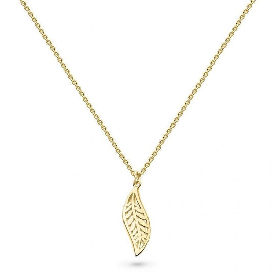 Kit Heath Blossom Eden Mini Leaf 18kt Gold Plate 17" Sterling Silver Necklace - Eagle and Pearl Jewelers