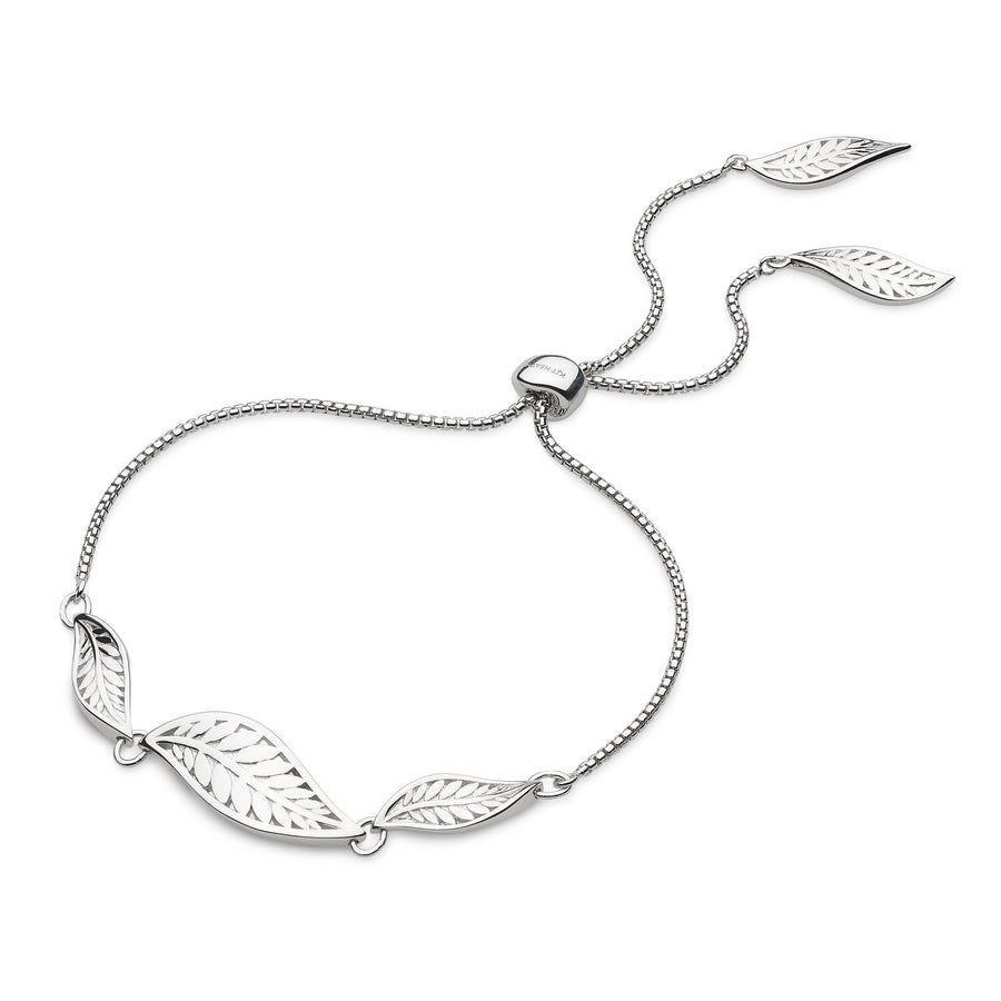 Kit Heath Blossom Eden Trio Leaf Sterling Silver Toggle Bracelet - Eagle and Pearl Jewelers