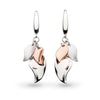 Kit Heath Blossom Enchanted Cluster Leaf 18kt Rose Gold Plate Drop Earrings - Eagle and Pearl Jewelers