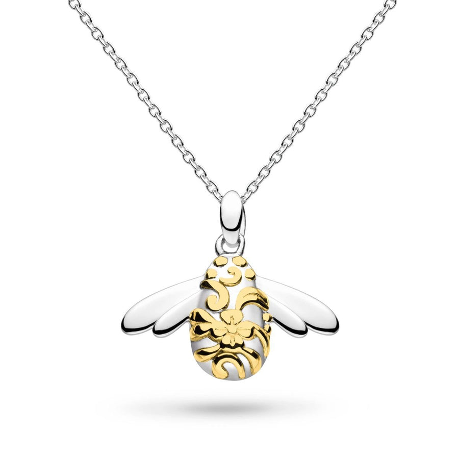 Kit Heath Blossom Flyte Bumblebee Sterling Silver and 18kt Gold Plate Necklace - Eagle and Pearl Jewelers