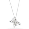 Kit Heath Blossom Flyte Butterfly White Topaz Sterling Silver Necklace - Eagle and Pearl Jewelers