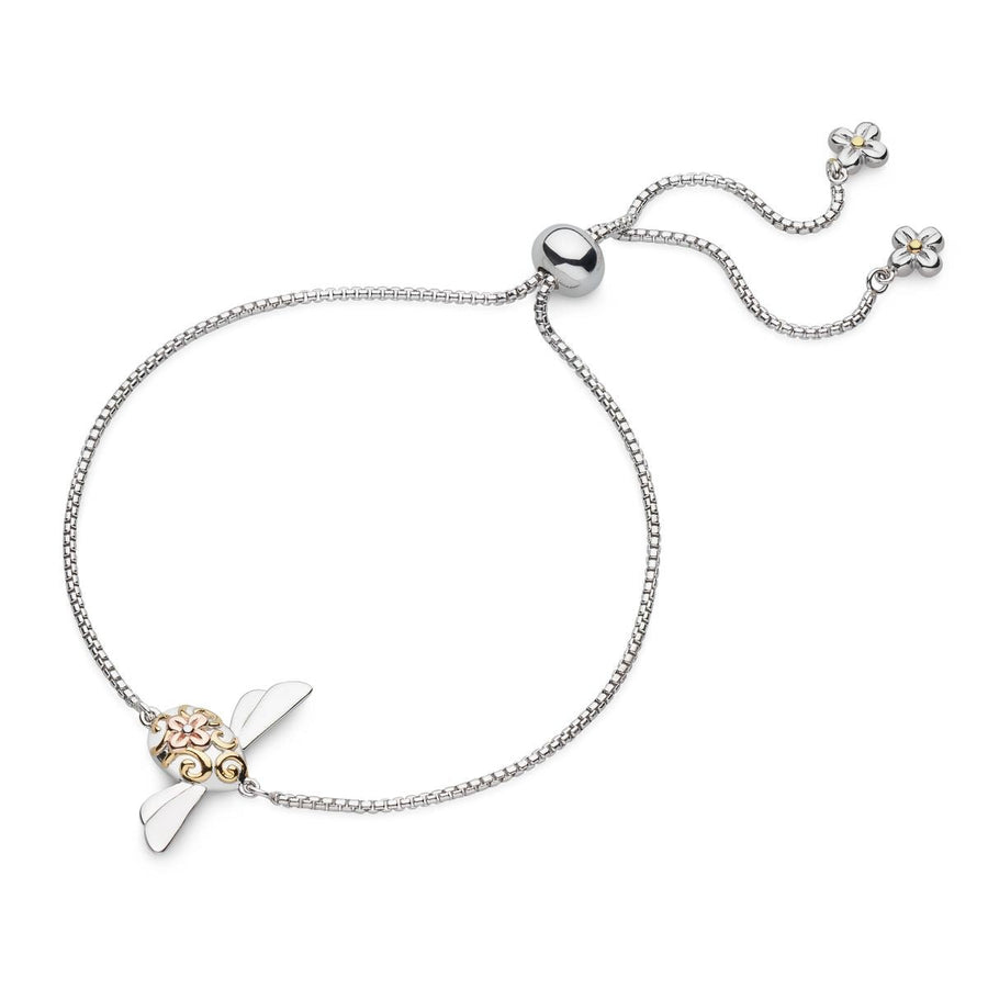 Kit Heath Blossom Flyte The Queen Bee Sterling Silver and 18kt Gold Plate Toggle Bracelet - Eagle and Pearl Jewelers