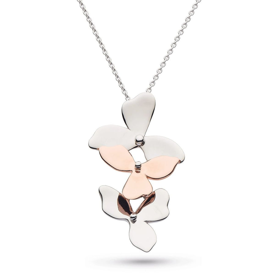 Kit Heath Blossom Petal Bloom Trio and 18kt Rose Gold Plate Necklace - Eagle and Pearl Jewelers