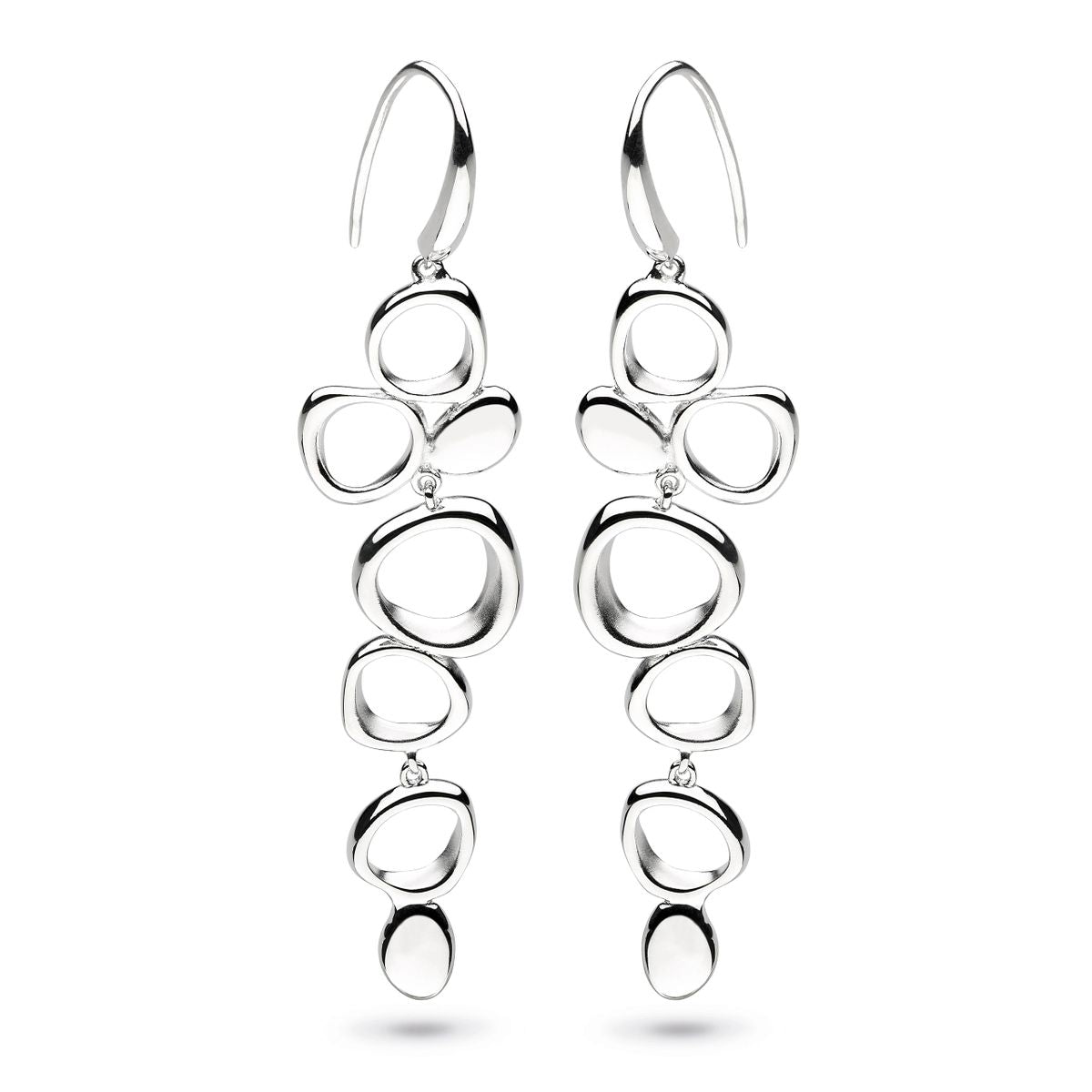 Kit Heath Coast Shore Cascade Sandblast Sterling Silver Drop Earrings - Eagle and Pearl Jewelers