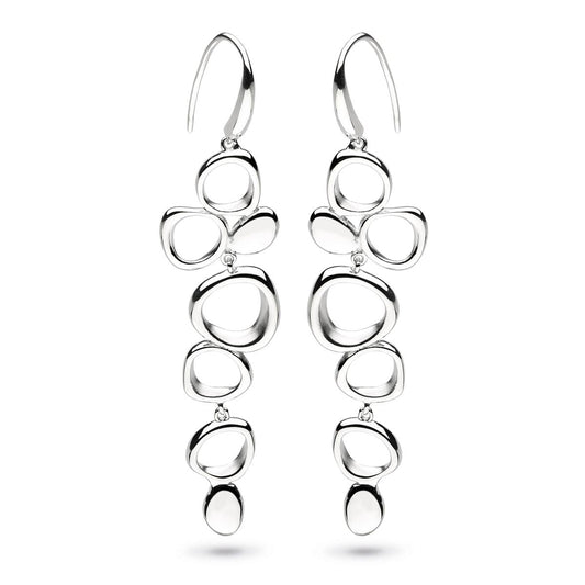 Kit Heath Coast Shore Cascade Sandblast Sterling Silver Drop Earrings - Eagle and Pearl Jewelers