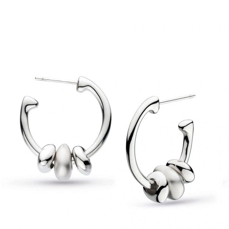 Kit Heath Coast Tumble Sandblast Trio Sterling Silver Hoop Earrings - Eagle and Pearl Jewelers