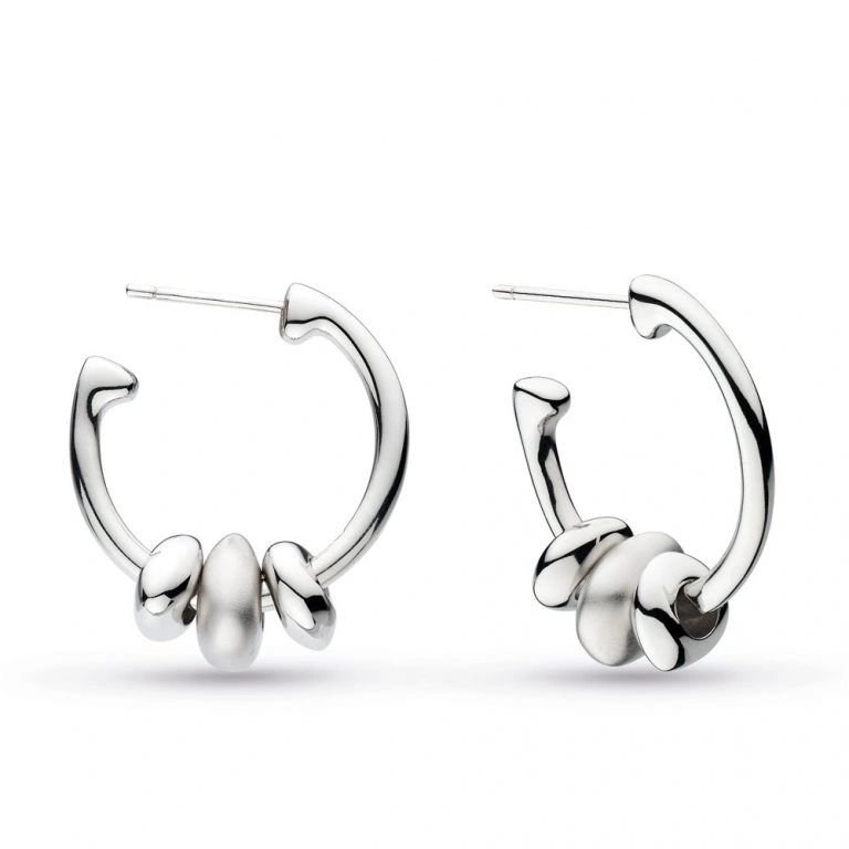 Kit Heath Coast Tumble Sandblast Trio Sterling Silver Hoop Earrings - Eagle and Pearl Jewelers