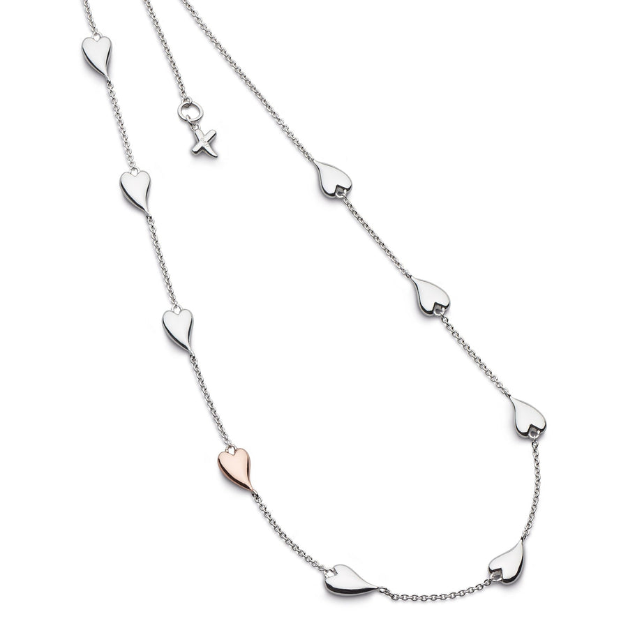 Kit Heath Desire Kiss Blush Heart Station Necklace - Eagle and Pearl Jewelers