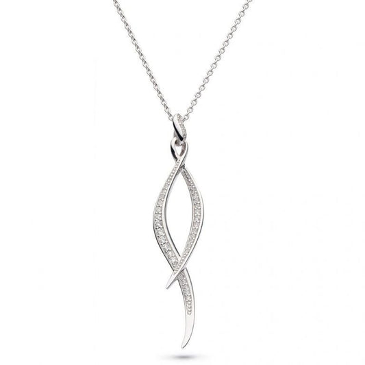 Kit Heath Entwine Twine Twist Pave Sterling Silver Necklace - Eagle and Pearl Jewelers