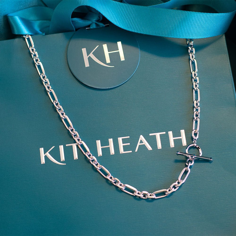 Kit Heath Revival Astoria Figaro Chain Link T-bar Necklace - Eagle and Pearl Jewelers