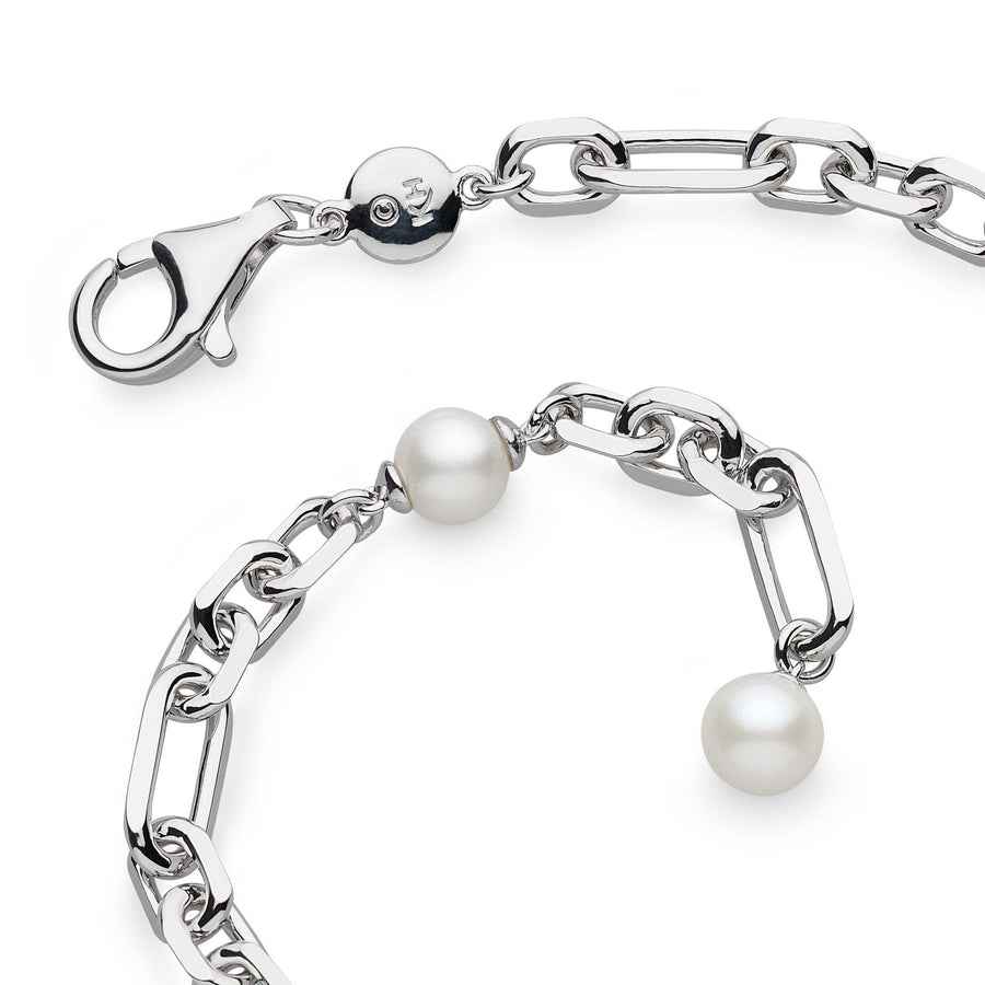 Kit Heath Revival Astoria Figaro Pearl Chain Link Bracelet - Eagle and Pearl Jewelers