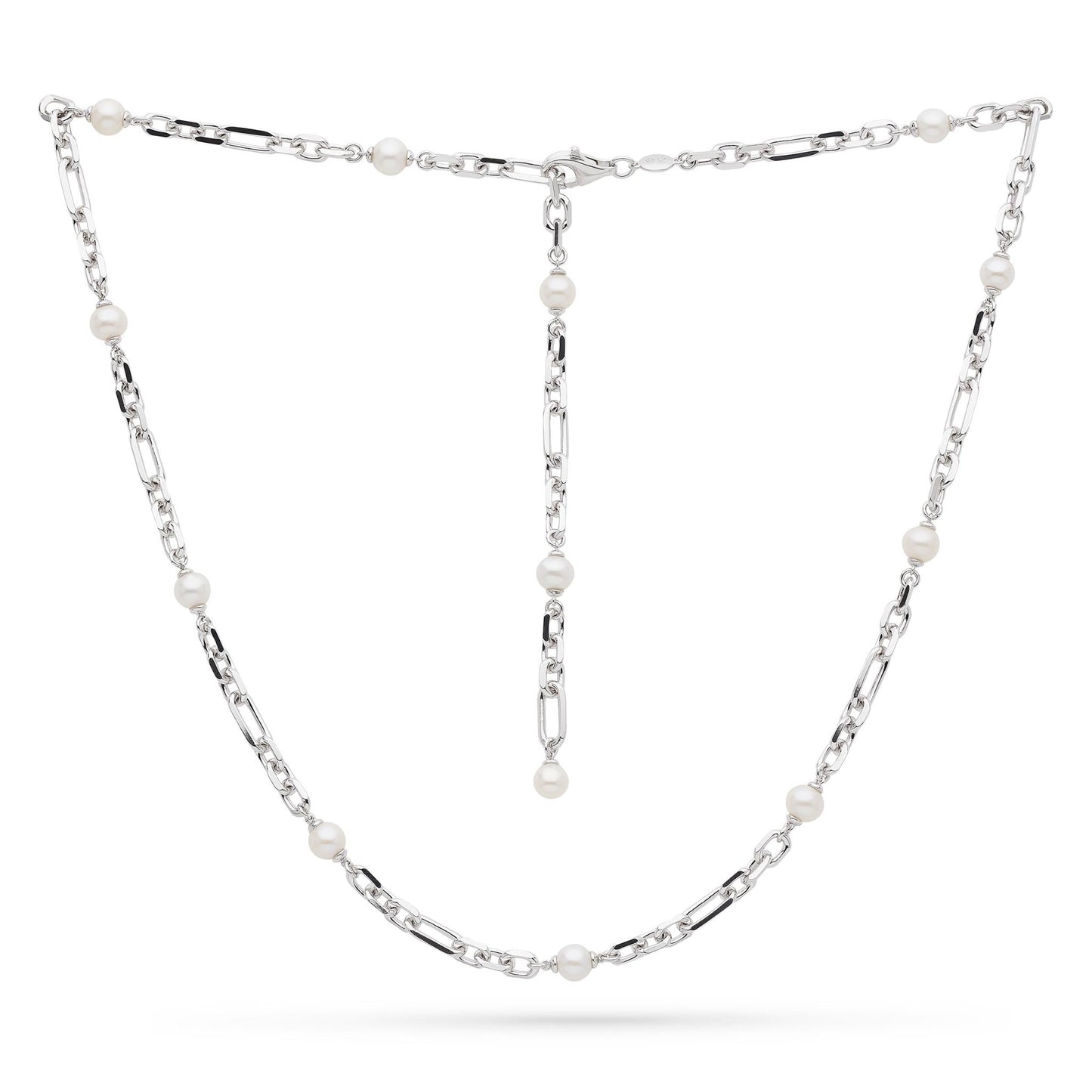 Kit Heath Revival Astoria Figaro Pearl Chain Link Multi Wear Station Necklace - Eagle and Pearl Jewelers