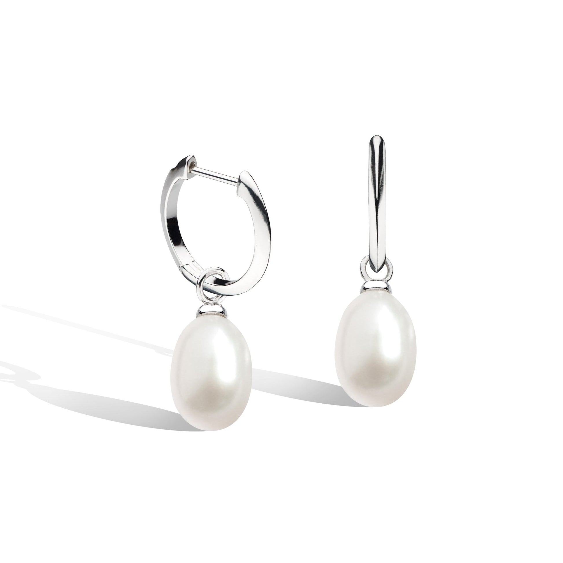 Kit Heath Revival Astoria Pearl Drop Hoop Earrings - Eagle and Pearl Jewelers