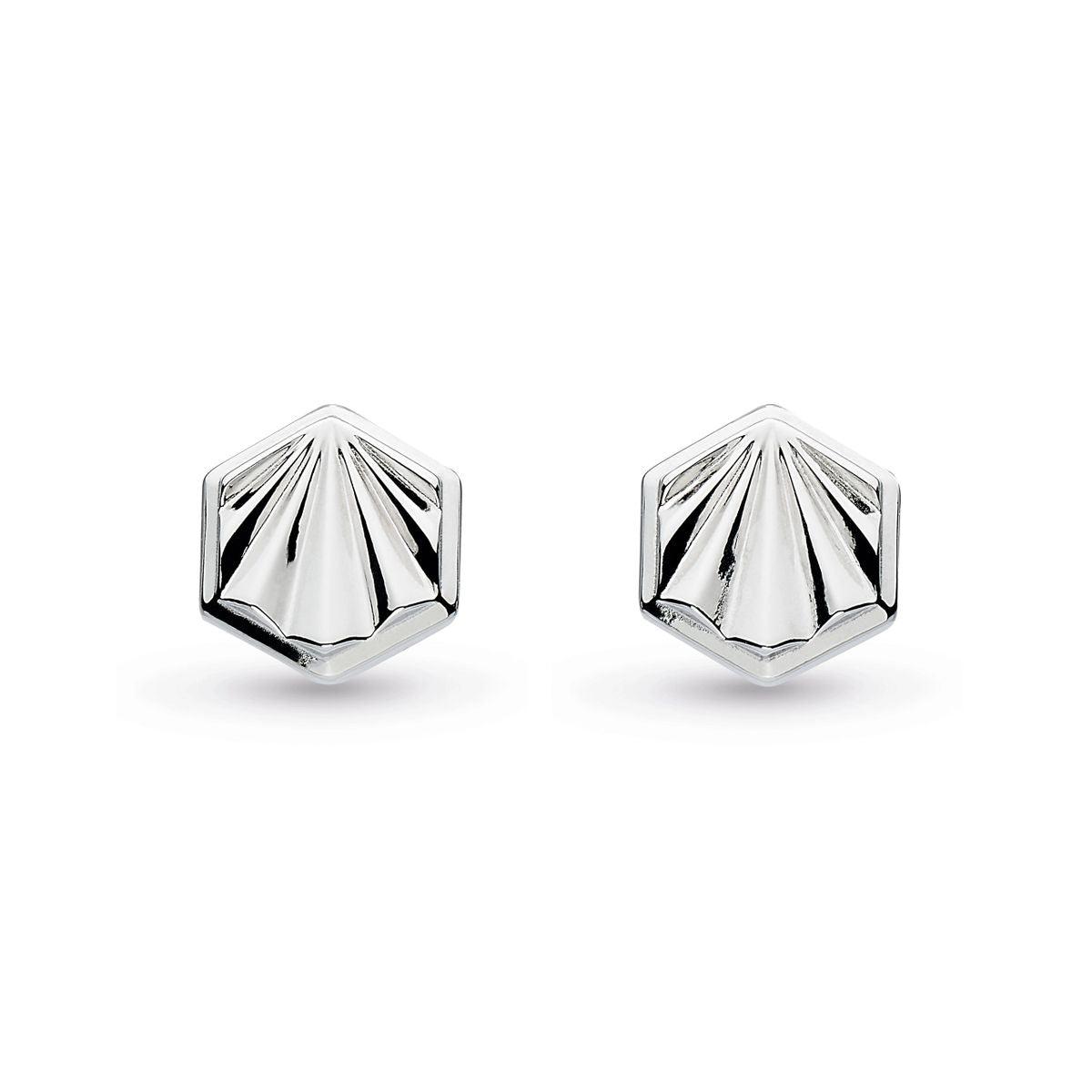 Kit Heath Revival Deco Hexagonal Stud Earrings - Eagle and Pearl Jewelers